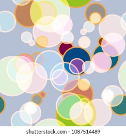 Seamless texture with colored circle pattern for background.
