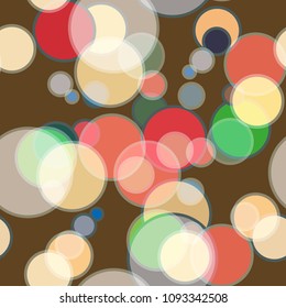Seamless texture with colored circle pattern for background.