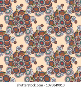 Seamless texture with colored circle pattern for background.