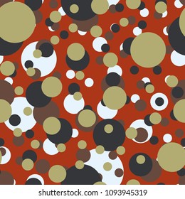 Seamless texture with colored circle pattern for background.