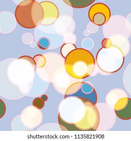 Seamless texture with colored circle pattern for background.