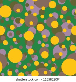 Seamless texture with colored circle pattern for background.