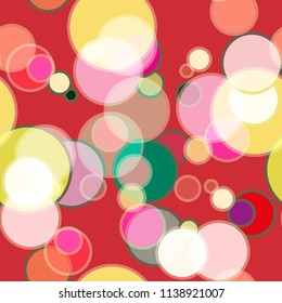 Seamless texture with colored circle pattern for background.