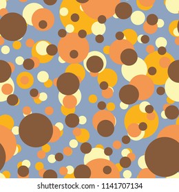 Seamless texture with colored circle pattern for background.