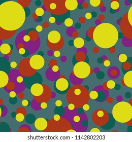 Seamless texture with colored circle pattern for background.