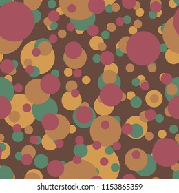 Seamless texture with colored circle pattern for background.