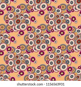 Seamless texture with colored circle pattern for background.