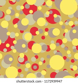 Seamless texture with colored circle pattern for background.