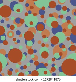 Seamless texture with colored circle pattern for background.