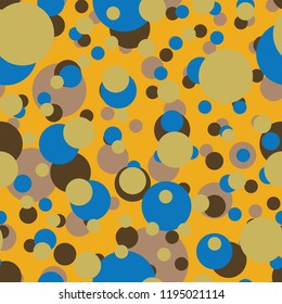 Seamless texture with colored circle pattern for background.