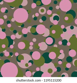 Seamless texture with colored circle pattern for background.