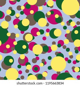 Seamless texture with colored circle pattern for background.