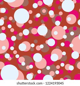 Seamless texture with colored circle pattern for background.