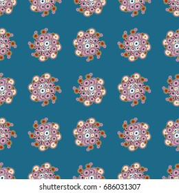Seamless texture with colored circle pattern for background.