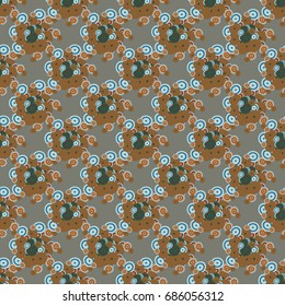 Seamless texture with colored circle pattern for background.