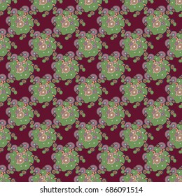 Seamless texture with colored circle pattern for background.
