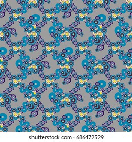 Seamless texture with colored circle pattern for background.