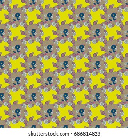 Seamless texture with colored circle pattern for background.