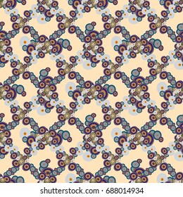 Seamless texture with colored circle pattern for background.