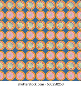 Seamless texture with colored circle pattern for background.