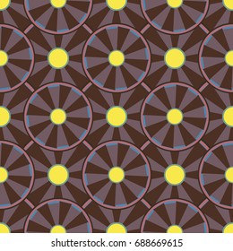 Seamless texture with colored circle pattern for background.