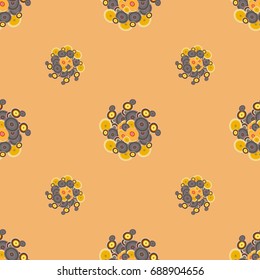 Seamless texture with colored circle pattern for background.