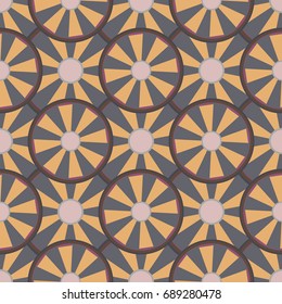 Seamless texture with colored circle pattern for background.