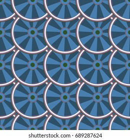 Seamless texture with colored circle pattern for background.
