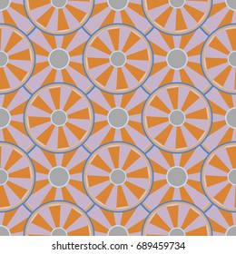 Seamless texture with colored circle pattern for background.