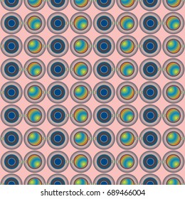 Seamless texture with colored circle pattern for background.