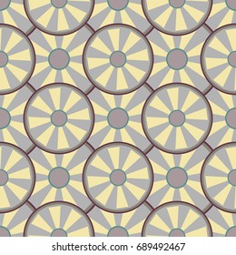 Seamless texture with colored circle pattern for background.