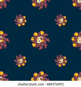 Seamless texture with colored circle pattern for background.