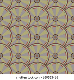 Seamless texture with colored circle pattern for background.