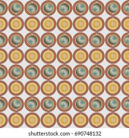 Seamless texture with colored circle pattern for background.