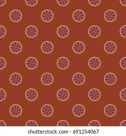 Seamless texture with colored circle pattern for background.