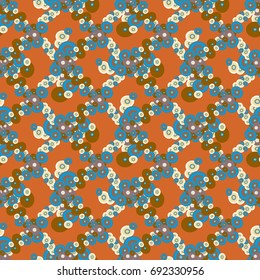 Seamless texture with colored circle pattern for background.