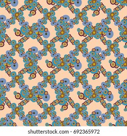 Seamless texture with colored circle pattern for background.