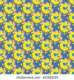 Seamless texture with colored circle pattern for background.