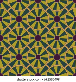 Seamless texture with colored circle pattern for background.