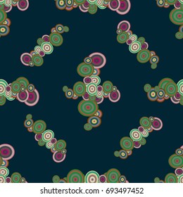 Seamless texture with colored circle pattern for background.
