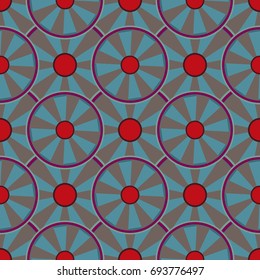 Seamless texture with colored circle pattern for background.