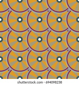 Seamless texture with colored circle pattern for background.