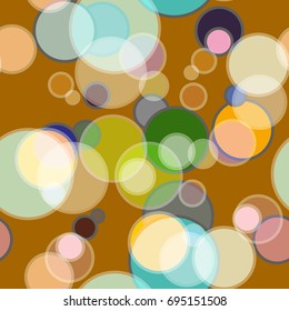 Seamless texture with colored circle pattern for background.