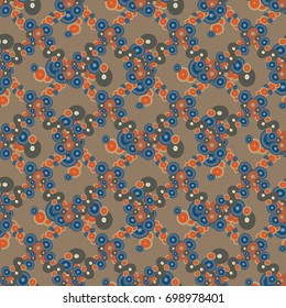 Seamless texture with colored circle pattern for background.