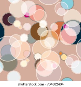 Seamless texture with colored circle pattern for background.
