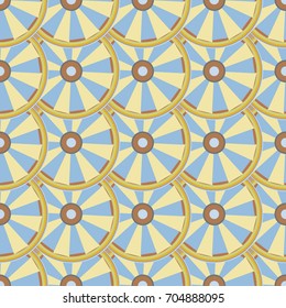 Seamless texture with colored circle pattern for background.