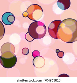 Seamless texture with colored circle pattern for background.