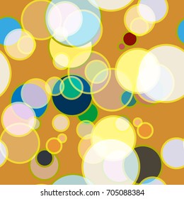 Seamless texture with colored circle pattern for background.