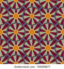 Seamless texture with colored circle pattern for background.