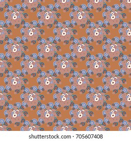 Seamless texture with colored circle pattern for background.